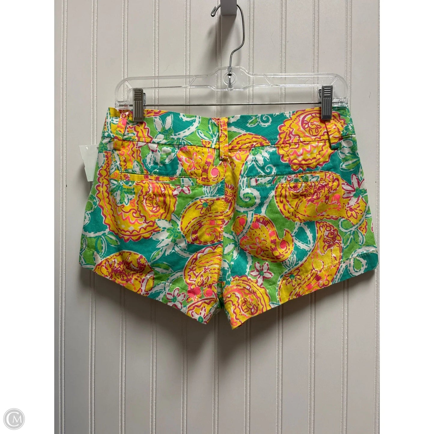 Shorts Designer By Lilly Pulitzer In Green & Yellow, Size: 2
