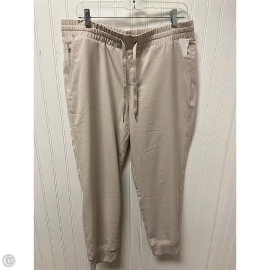 Athletic Pants By Calvin Klein In Beige, Size: L