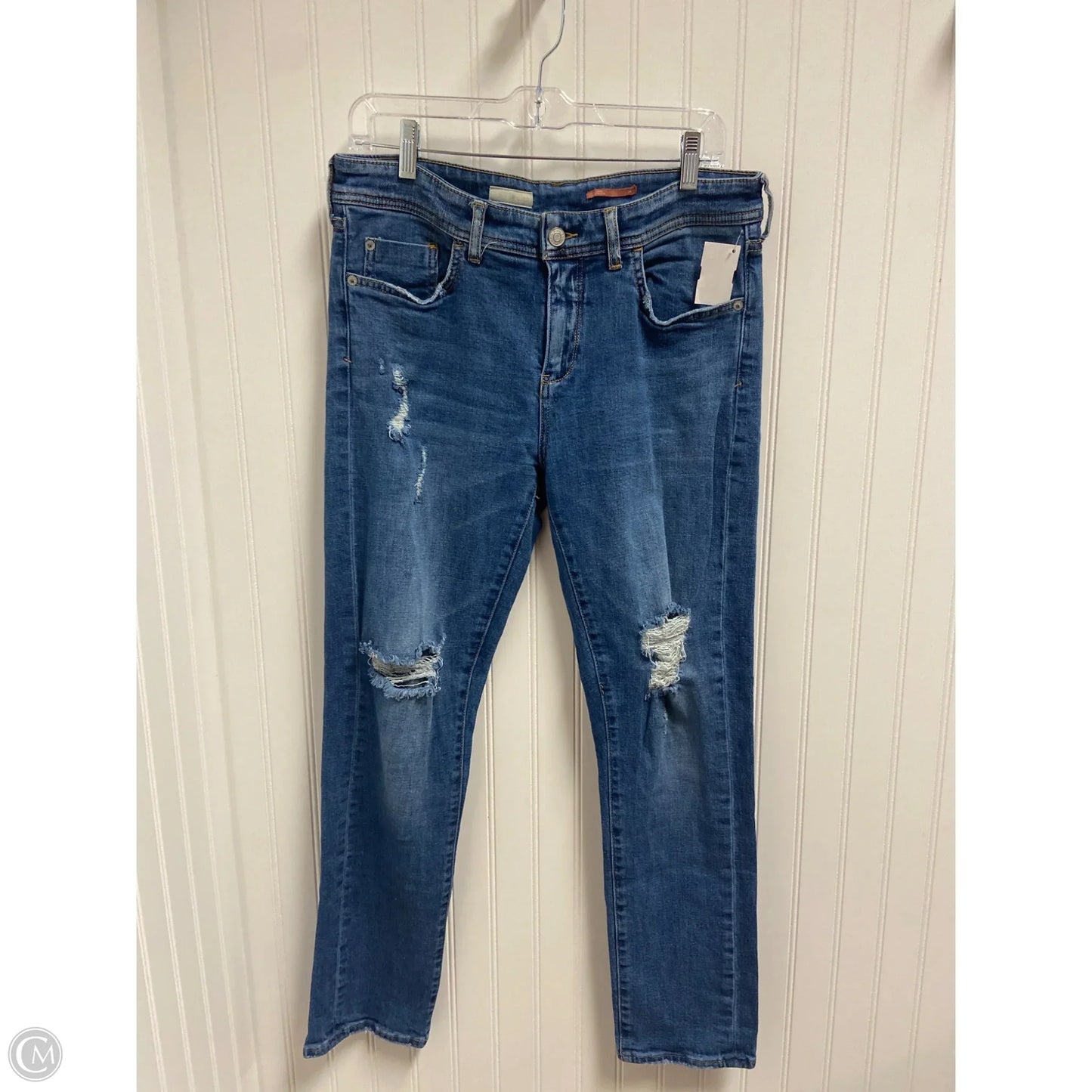 Jeans Straight By Pilcro In Blue Denim, Size: 8