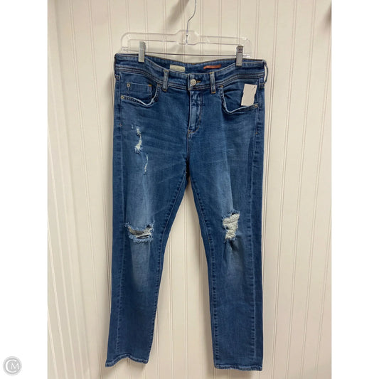 Jeans Straight By Pilcro In Blue Denim, Size: 8