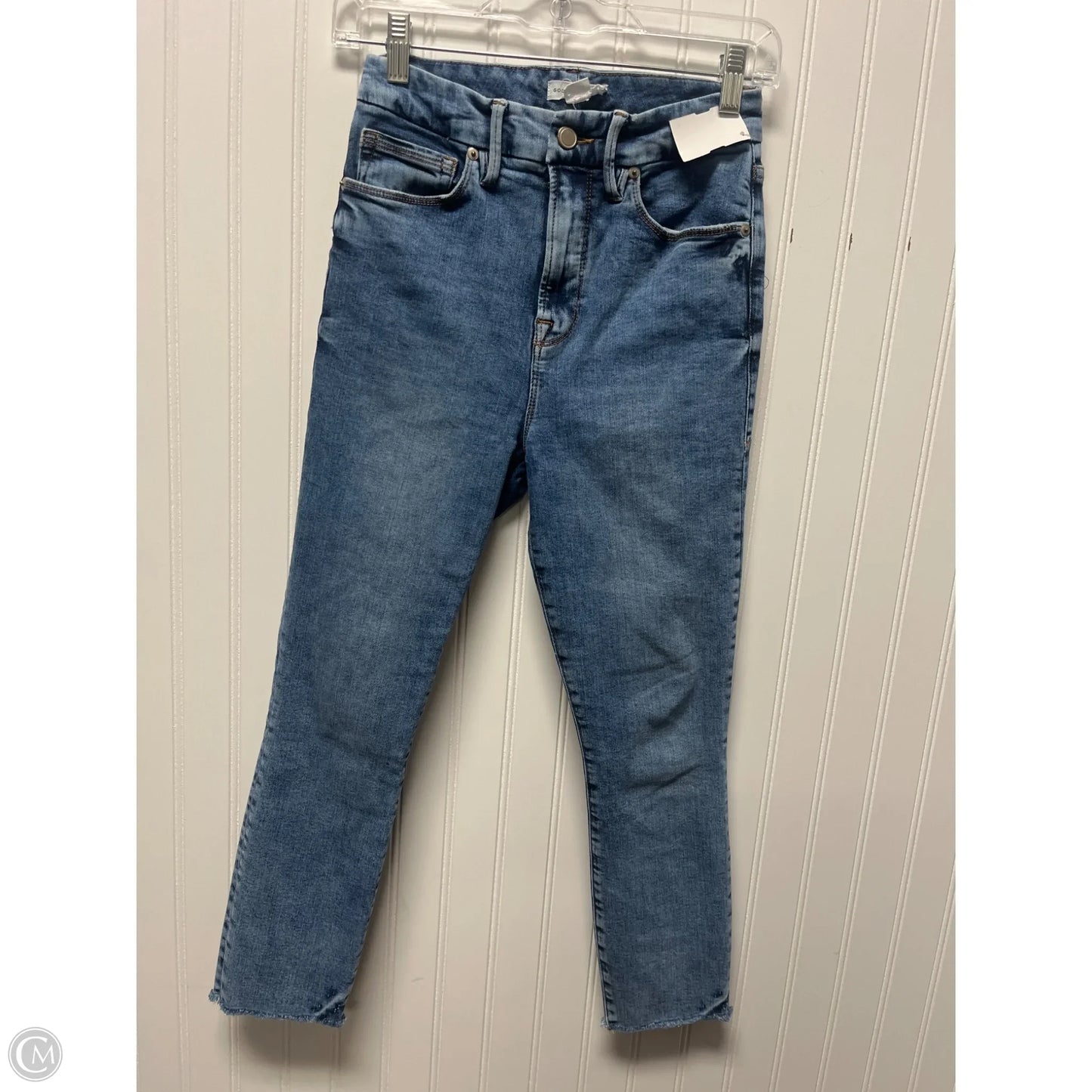 Jeans Skinny By Good American In Blue Denim, Size: 4