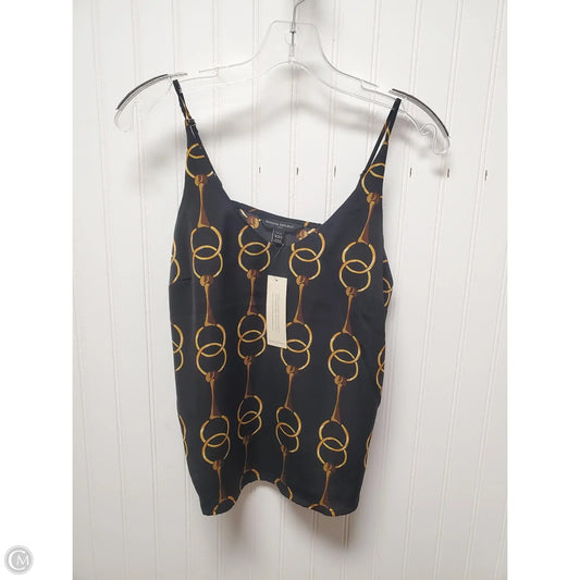 Top Sleeveless Basic By Banana Republic In Black & Gold, Size: Xxs