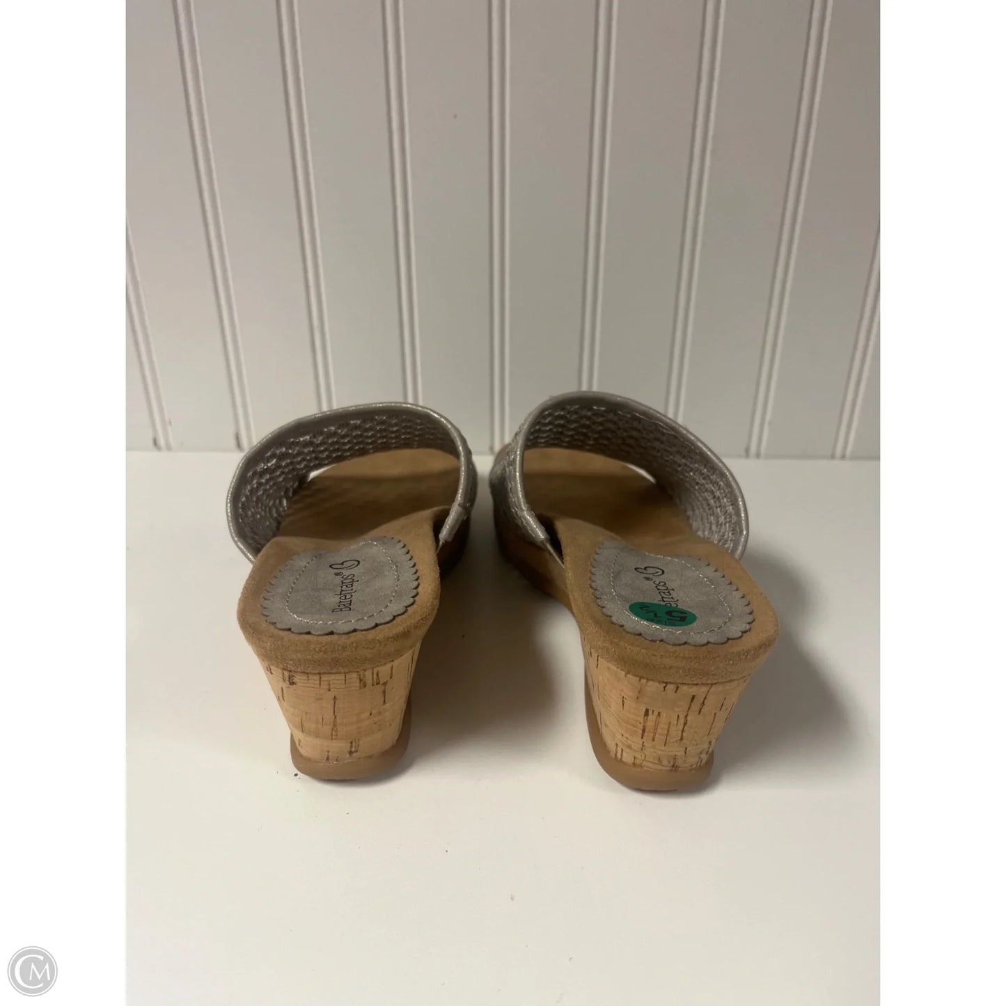 Sandals Heels Wedge By Bare Traps In Taupe, Size: 5.5