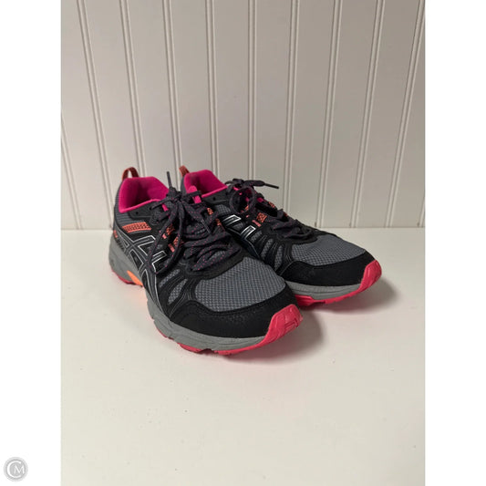 Shoes Athletic By Asics In Grey & Pink, Size: 7