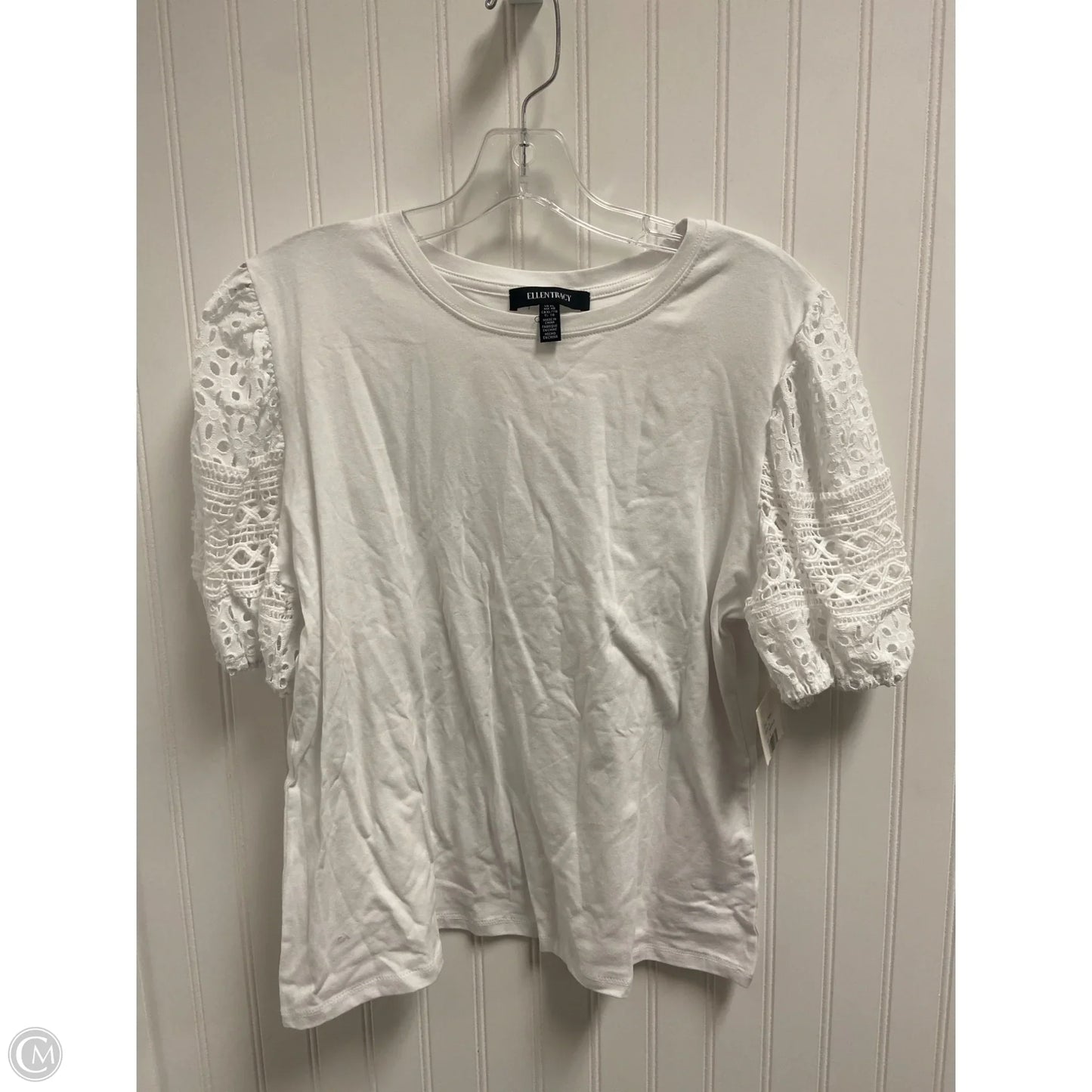 Top Short Sleeve By Ellen Tracy In White, Size: Xl