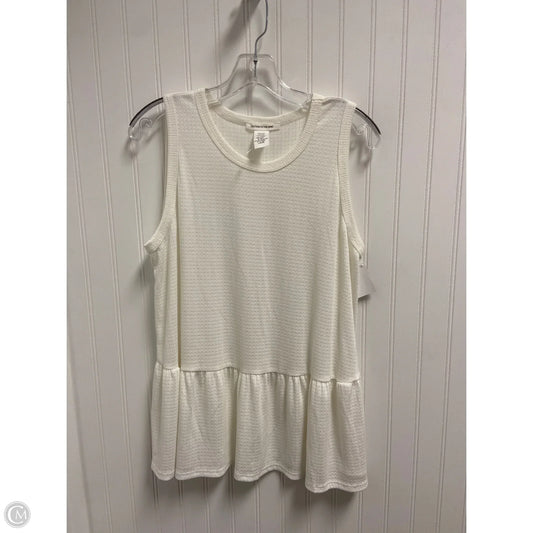 Top Sleeveless Basic By Caution To The Wind In White, Size: L
