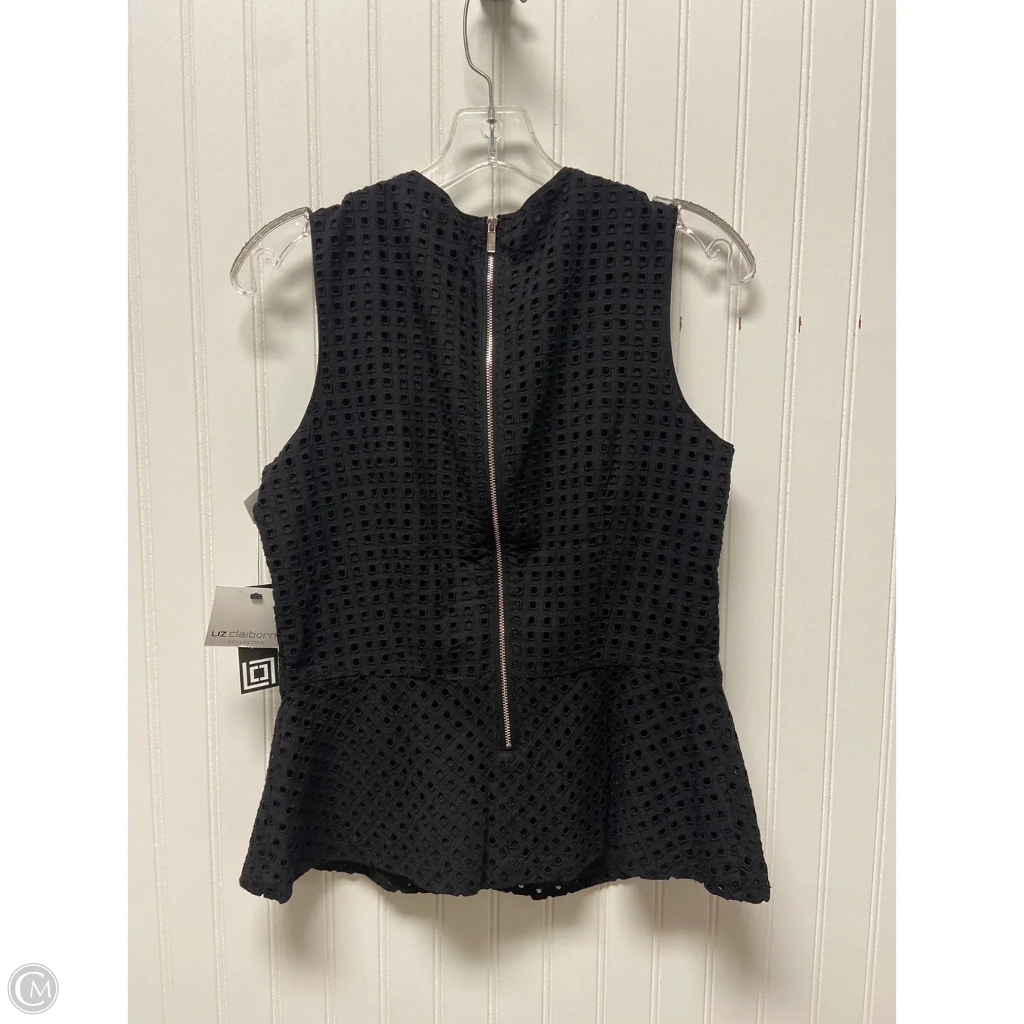 Top Sleeveless By Liz Claiborne In Black, Size: M