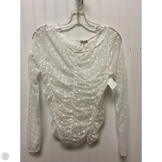 Top Long Sleeve By Free People In White, Size: Sp
