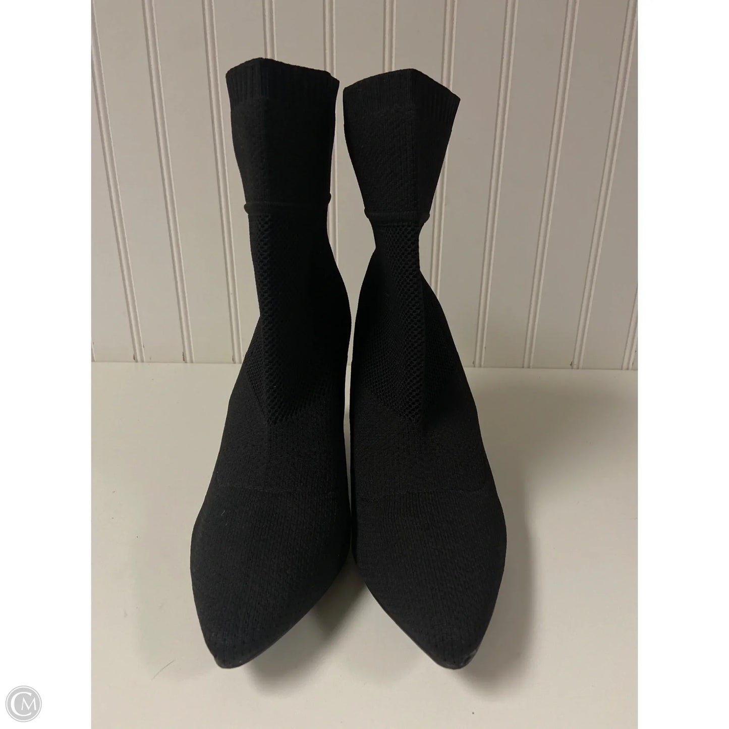 Boots Ankle Heels By Clothes Mentor In Black, Size: 9