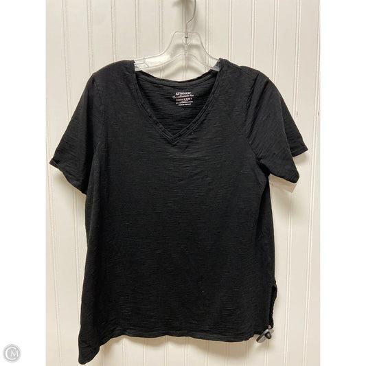 Top Short Sleeve Basic By Chicos In Black, Size: M