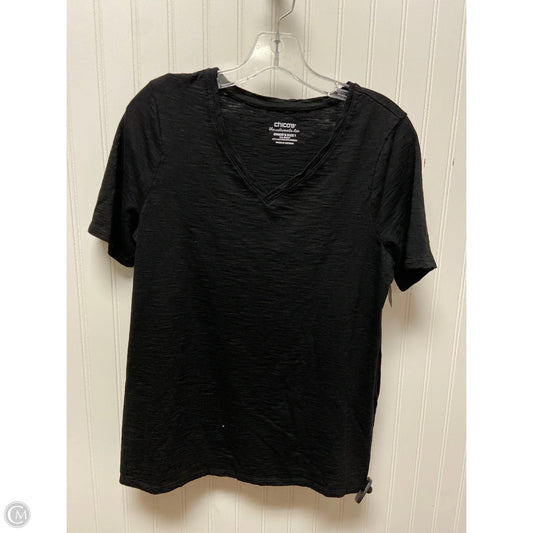 Top Short Sleeve Basic By Chicos In Black, Size: M