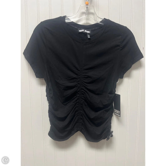 Top Short Sleeve By Dkny In Black, Size: M