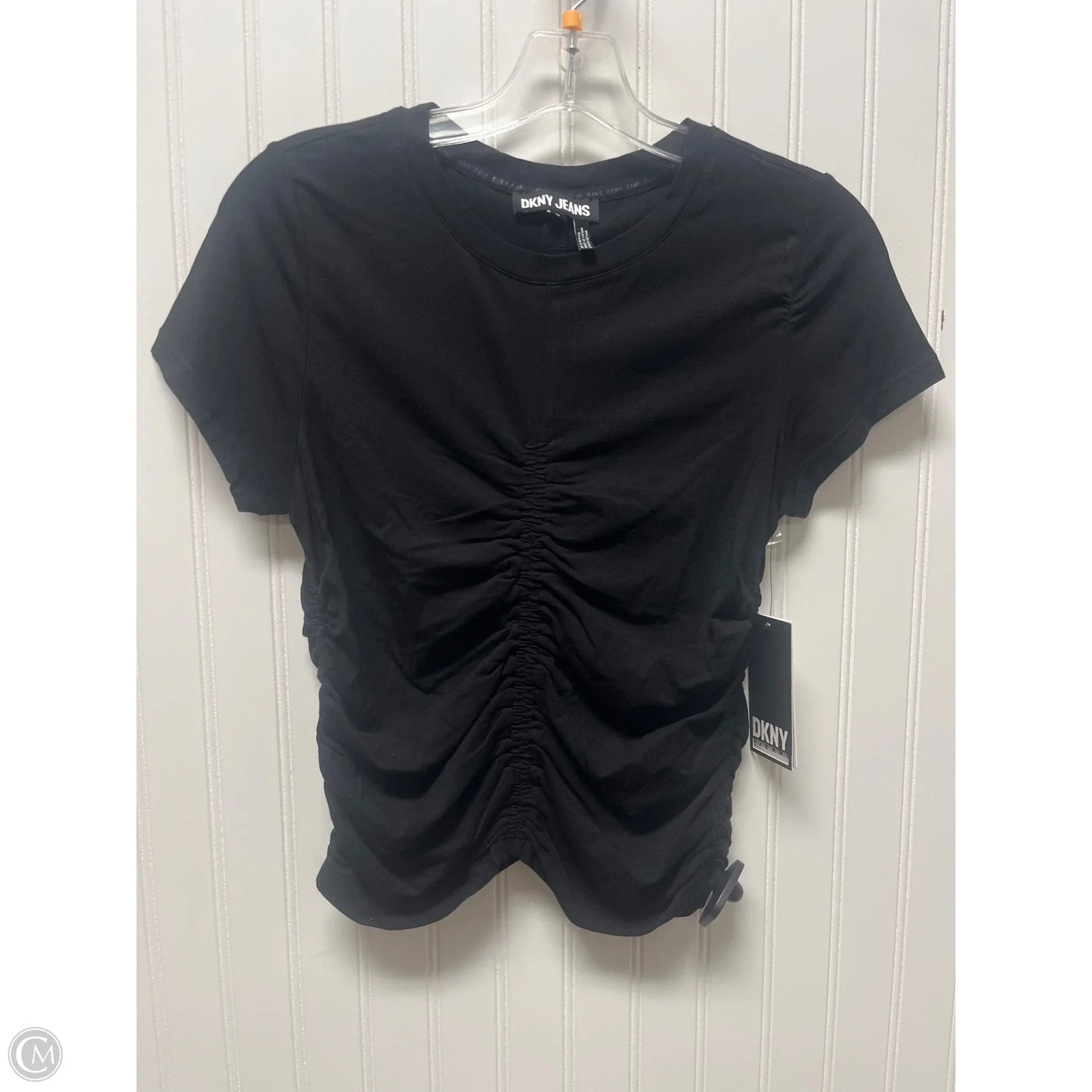 Top Short Sleeve By Dkny In Black, Size: M