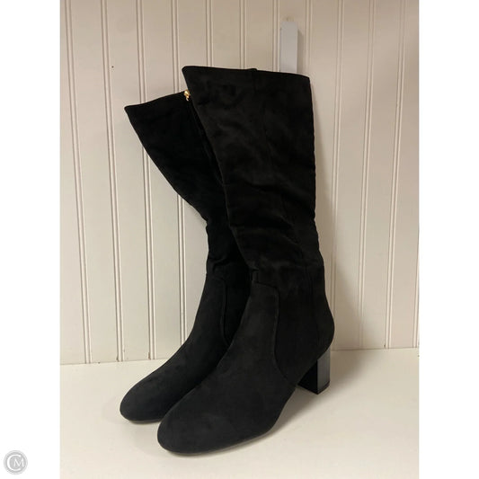 Boots Knee Heels By Clothes Mentor In Black, Size: 10