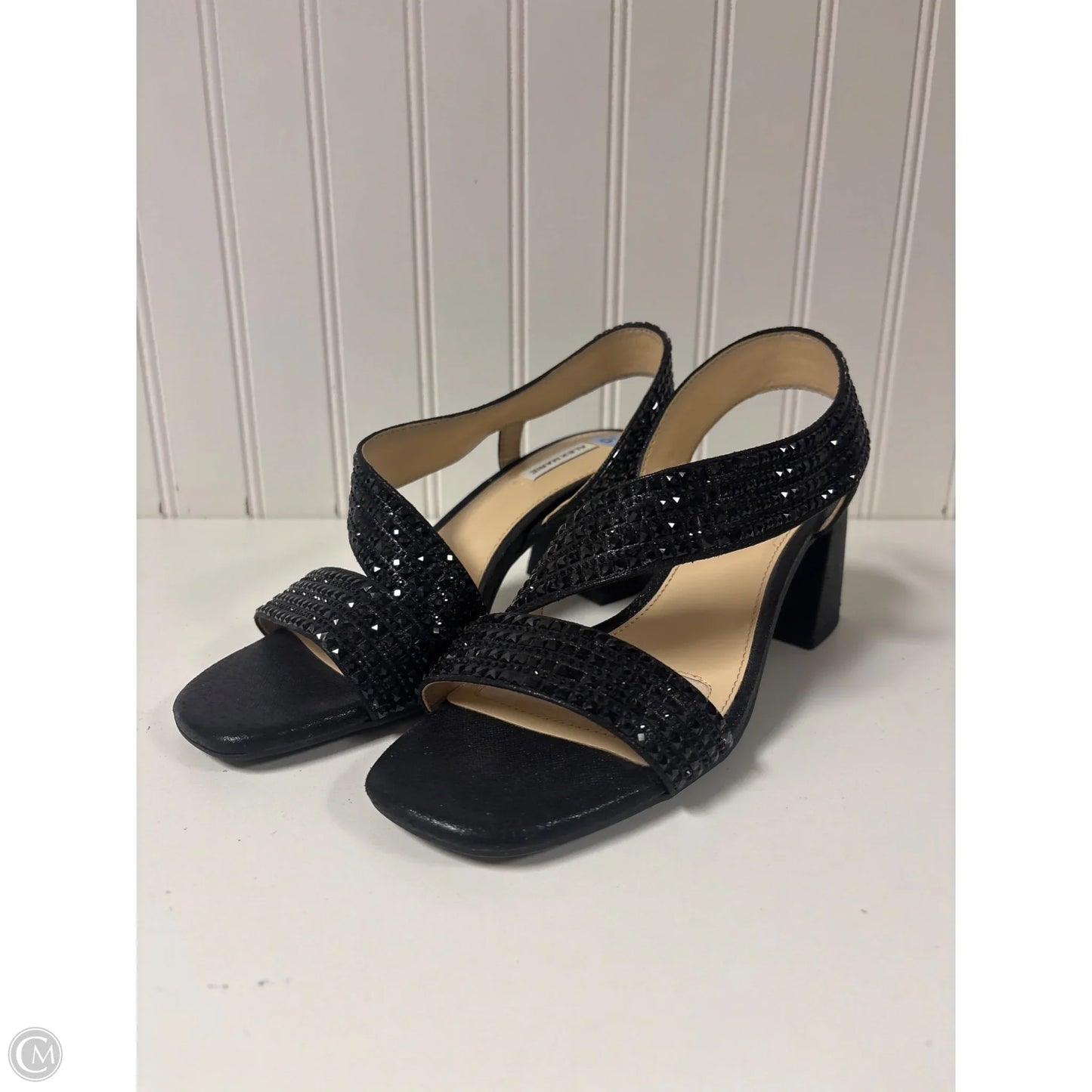 Sandals Heels Block By Alex Marie In Black, Size: 6.5