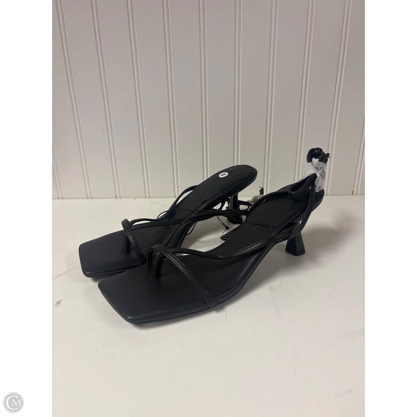 Sandals Heels Kitten By Forever 21 In Black, Size: 8