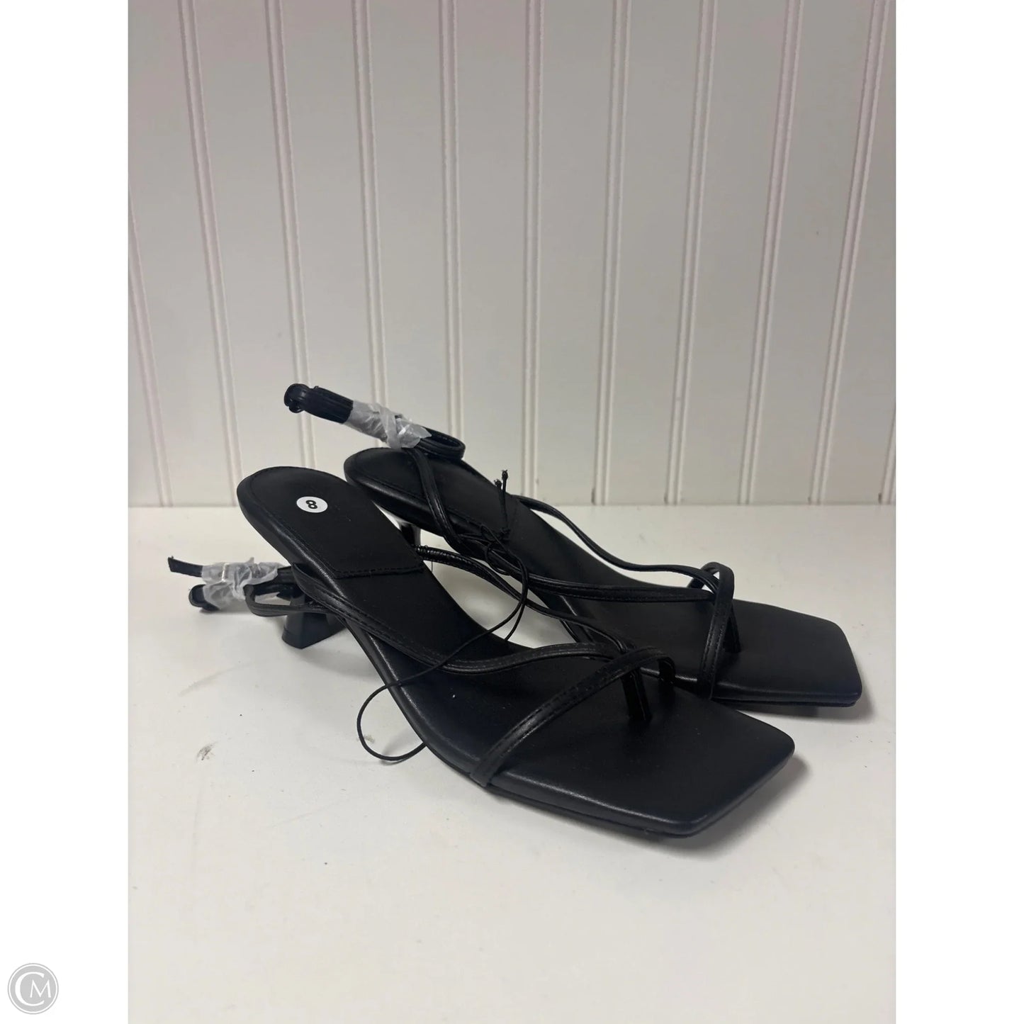 Sandals Heels Kitten By Forever 21 In Black, Size: 8