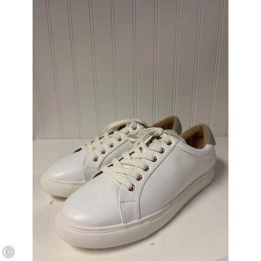 Shoes Sneakers By Loft In Green & White, Size: 8.5