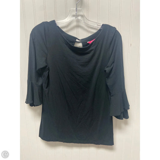 Top Long Sleeve Designer By Lilly Pulitzer In Black, Size: S
