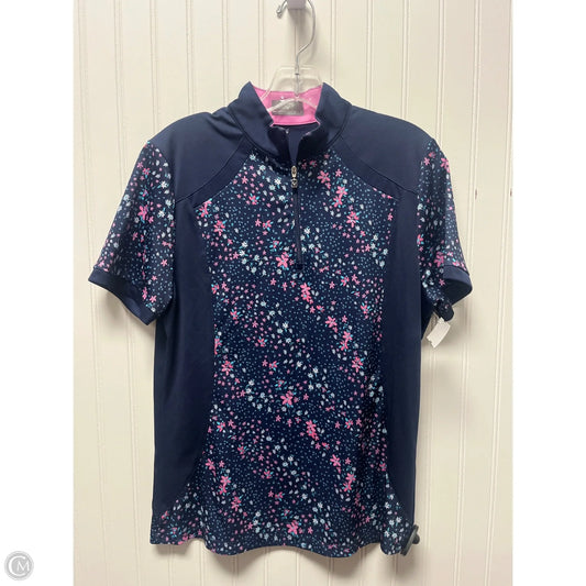 Athletic Top Short Sleeve By Callaway In Navy, Size: L