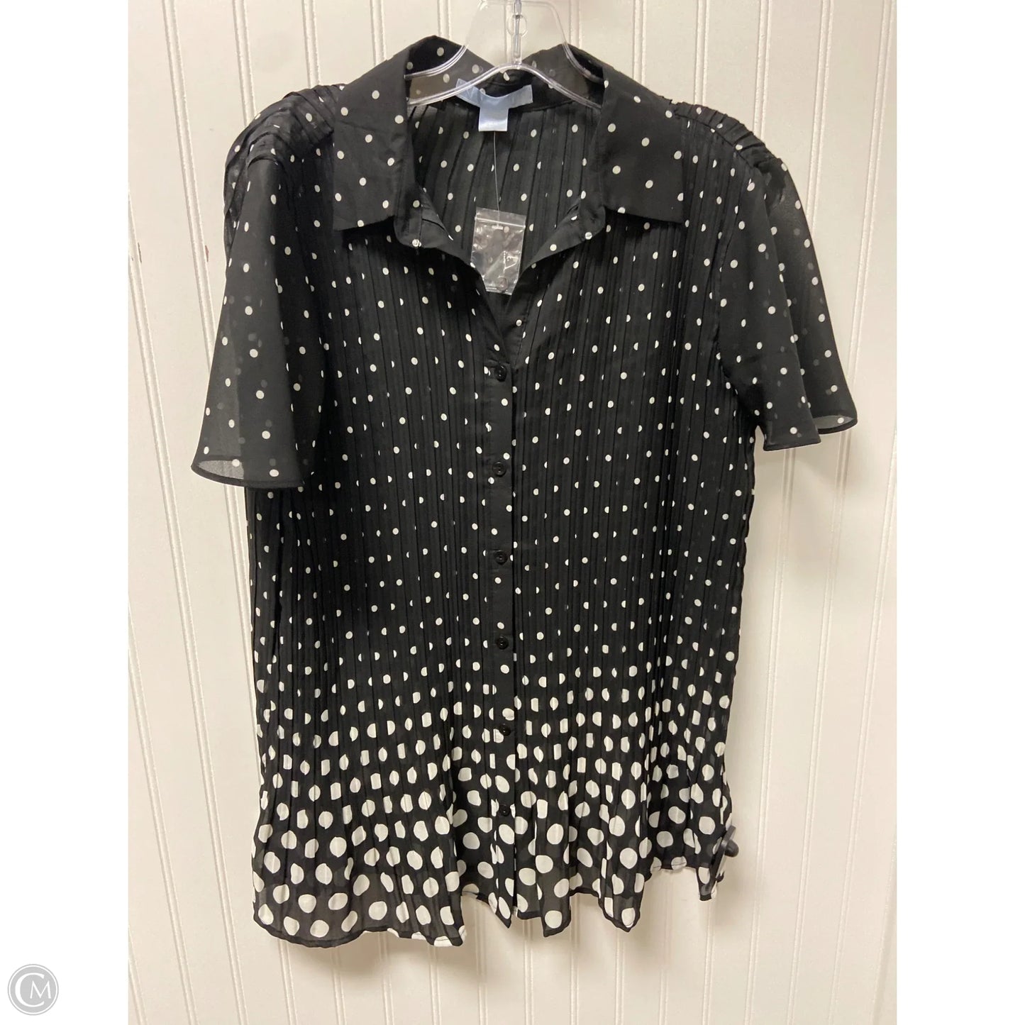 Top Short Sleeve By Clothes Mentor In Polkadot Pattern, Size: Xl