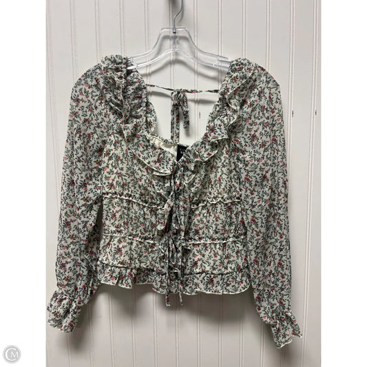 Top Long Sleeve By Cmb In Floral Print, Size: S