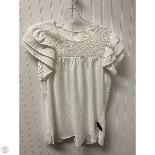 Top Sleeveless By Oddi In White, Size: S