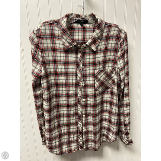 Top Long Sleeve By Sanctuary In Plaid Pattern, Size: S