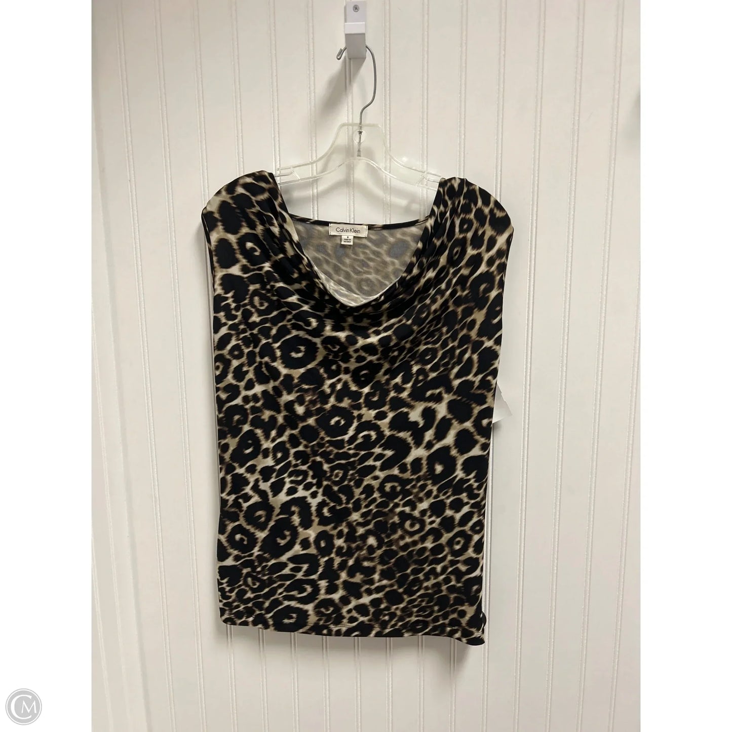 Top Sleeveless Basic By Calvin Klein In Animal Print, Size: S