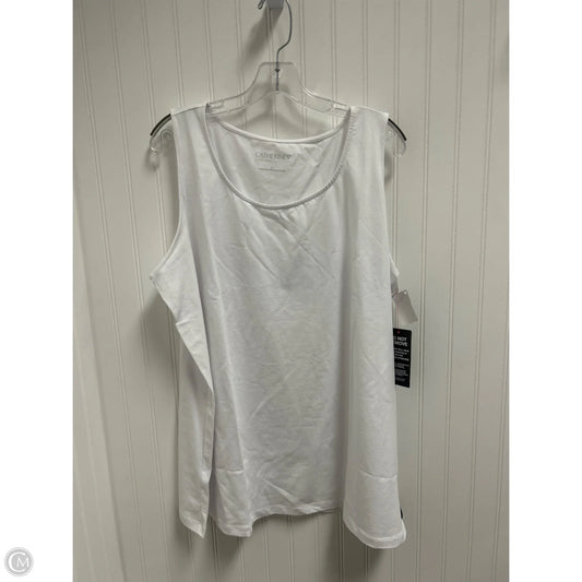 Top Sleeveless Basic By Catherines In White, Size: 1x