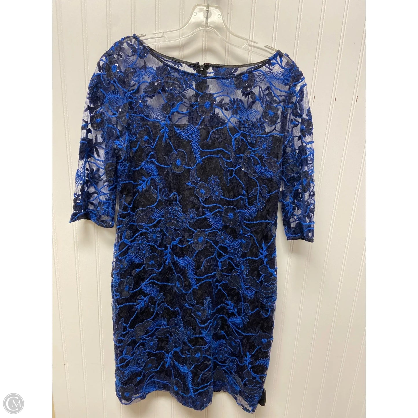 Dress Party Short By Tahari In Blue, Size: Lp