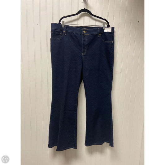 Jeans Flared By Express In Blue Denim, Size: 18
