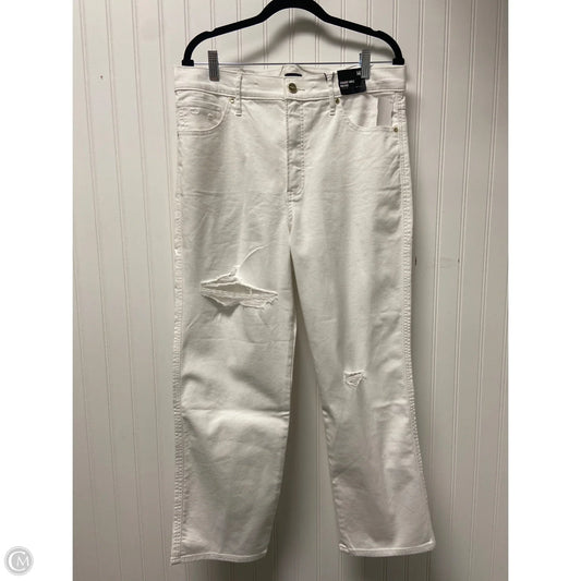 Jeans Straight By Express In White Denim, Size: 14