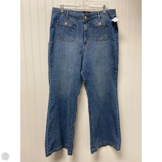 Jeans Wide Leg By G By Giuliana In Blue Denim, Size: 16
