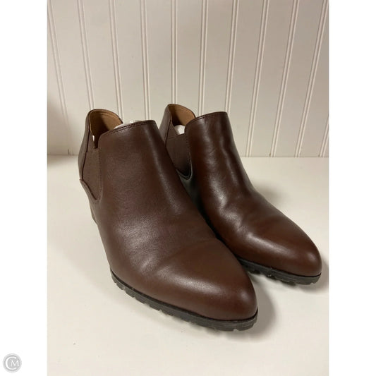 Boots Ankle Heels By Vionic In Brown, Size: 8