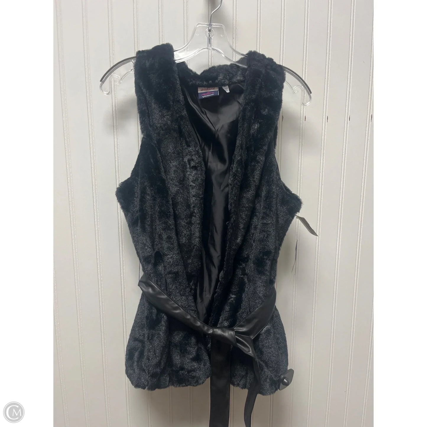 Vest Faux Fur & Sherpa By Zac And Rachel In Black, Size: M