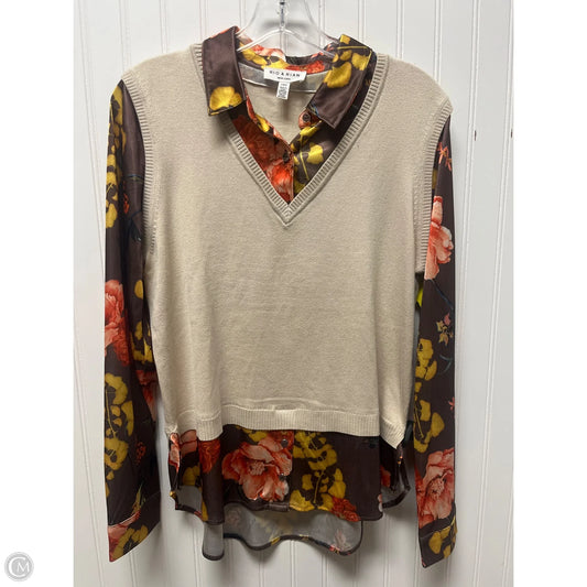 Top Long Sleeve By Clothes Mentor In Brown, Size: L