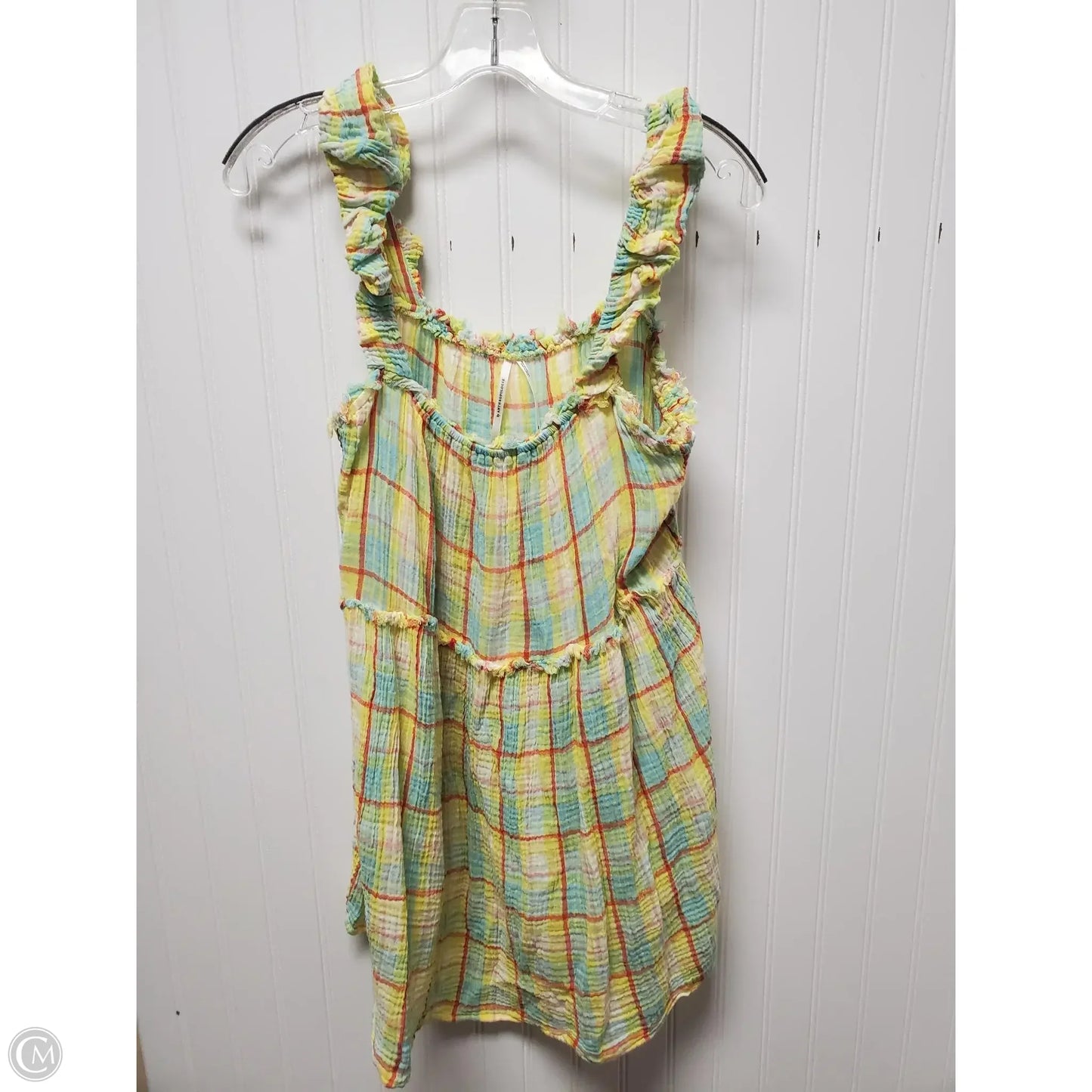 Top Sleeveless By Anthropologie In Plaid Pattern, Size: Xs