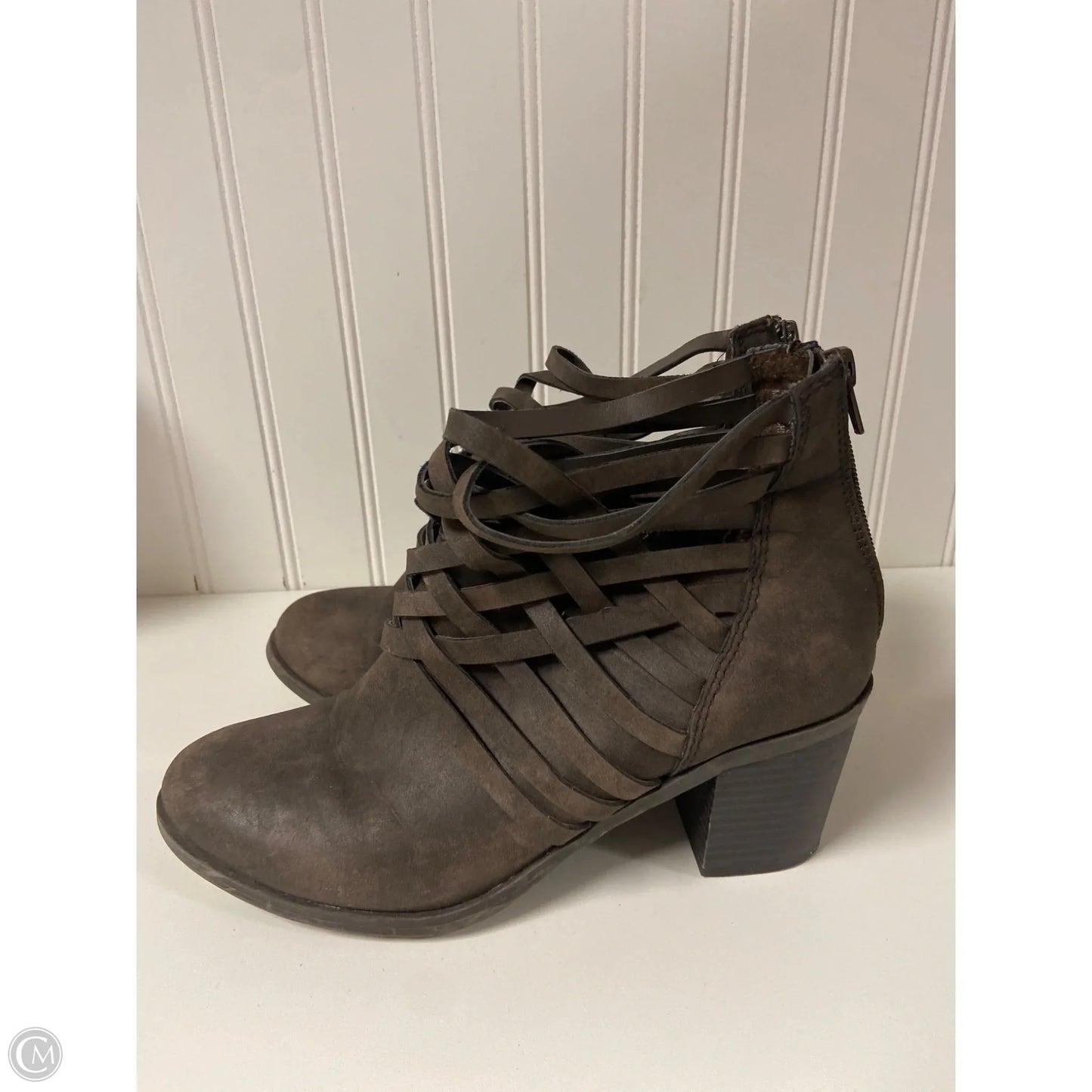 Boots Ankle Heels By Me Too In Brown, Size: 8