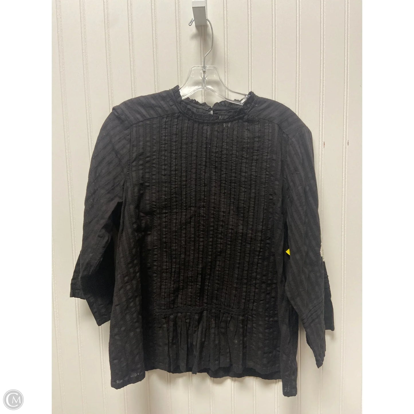 Top Long Sleeve By World Market In Black, Size: S