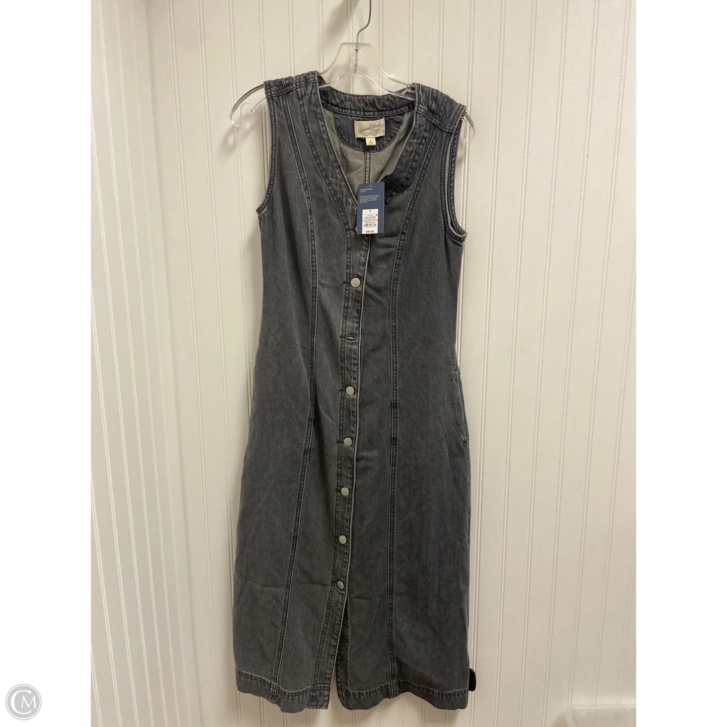 Dress Casual Midi By Universal Thread In Black Denim, Size: Xs