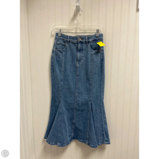 Skirt Midi By Guess In Blue Denim, Size: 2