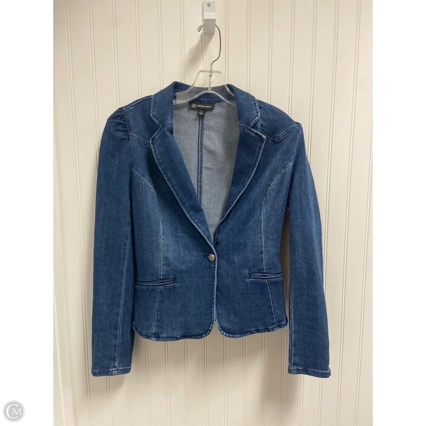 Blazer By Inc In Blue Denim, Size: S