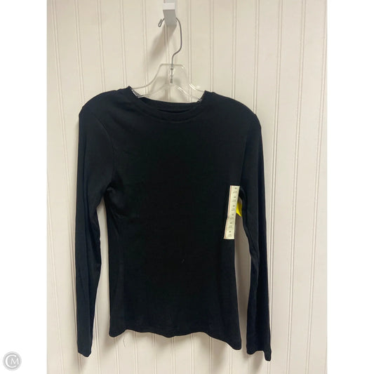 Top Long Sleeve Basic By A New Day In Black, Size: Xs
