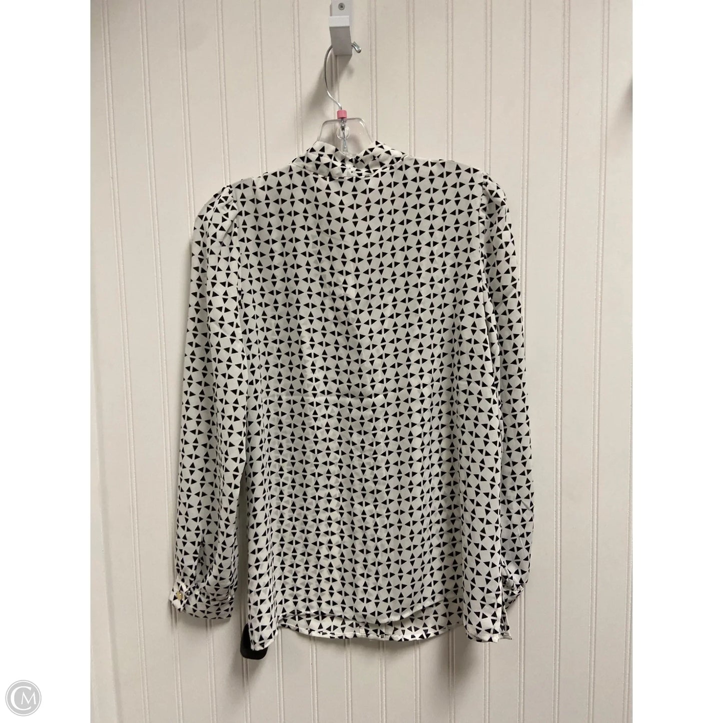 Top Long Sleeve By Nine West In Black & White, Size: M