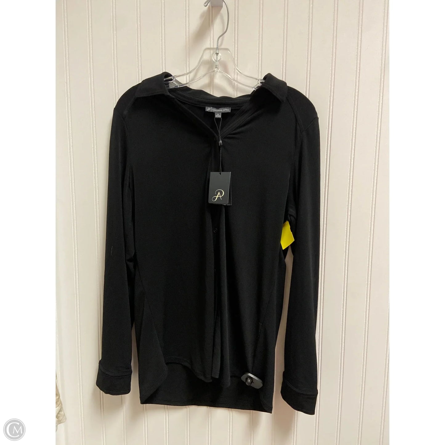 Top Long Sleeve Basic By Adrianna Papell In Black, Size: M