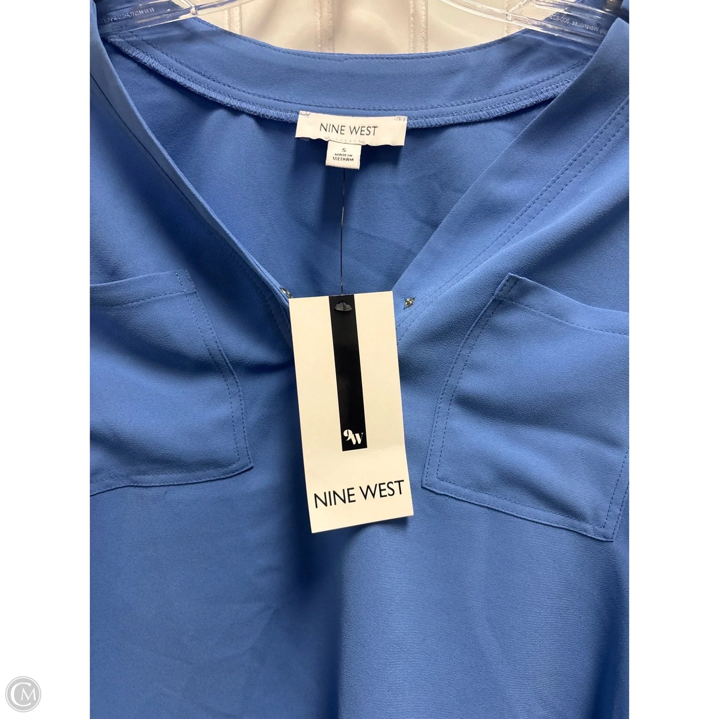 Top Long Sleeve Basic By Nine West In Blue, Size: S