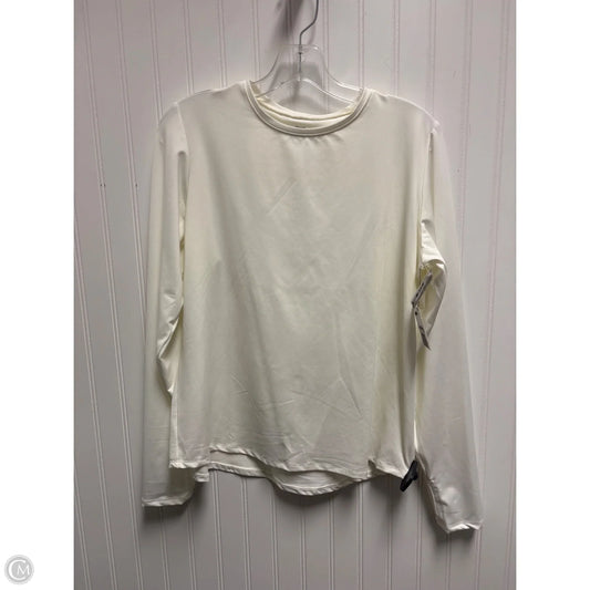 Athletic Sweatshirt Crewneck By K Swiss In Cream, Size: Xl