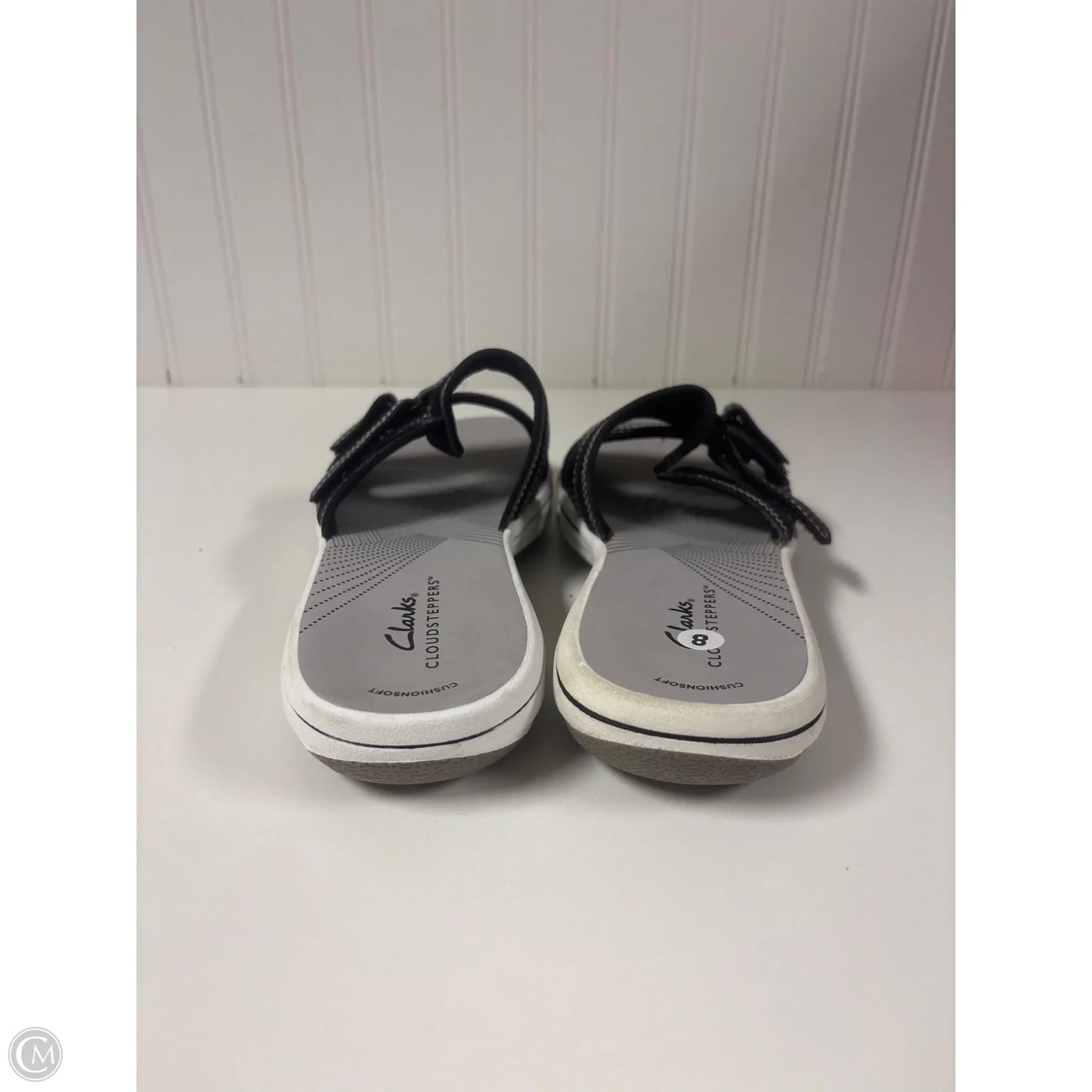 Sandals Flats By Clarks In Black, Size: 8