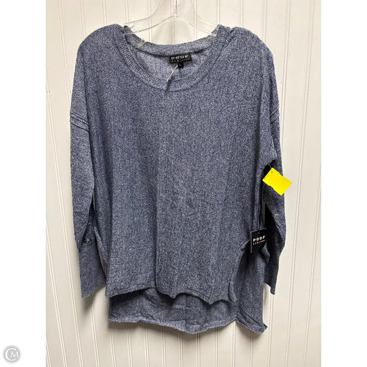 Sweater By Poof In Blue, Size: L